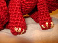 Anleitung zum häkeln: Amigurumi Drache, Krallen