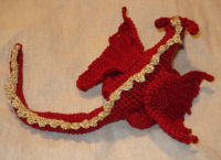 Anleitung zum häkeln: Amigurumi Drache, Zacken